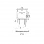 Hayward Skimmer  Small voor folie/liner  (Antraciet)